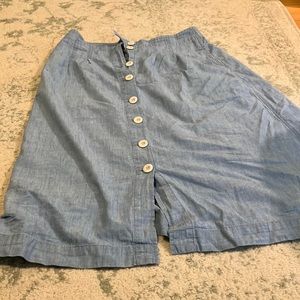 Madewell chambray patio skirt